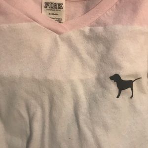 Pink varsity tee